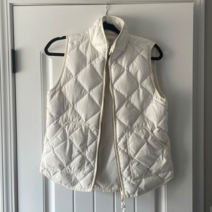 J Crew Factory White Puffer Vest